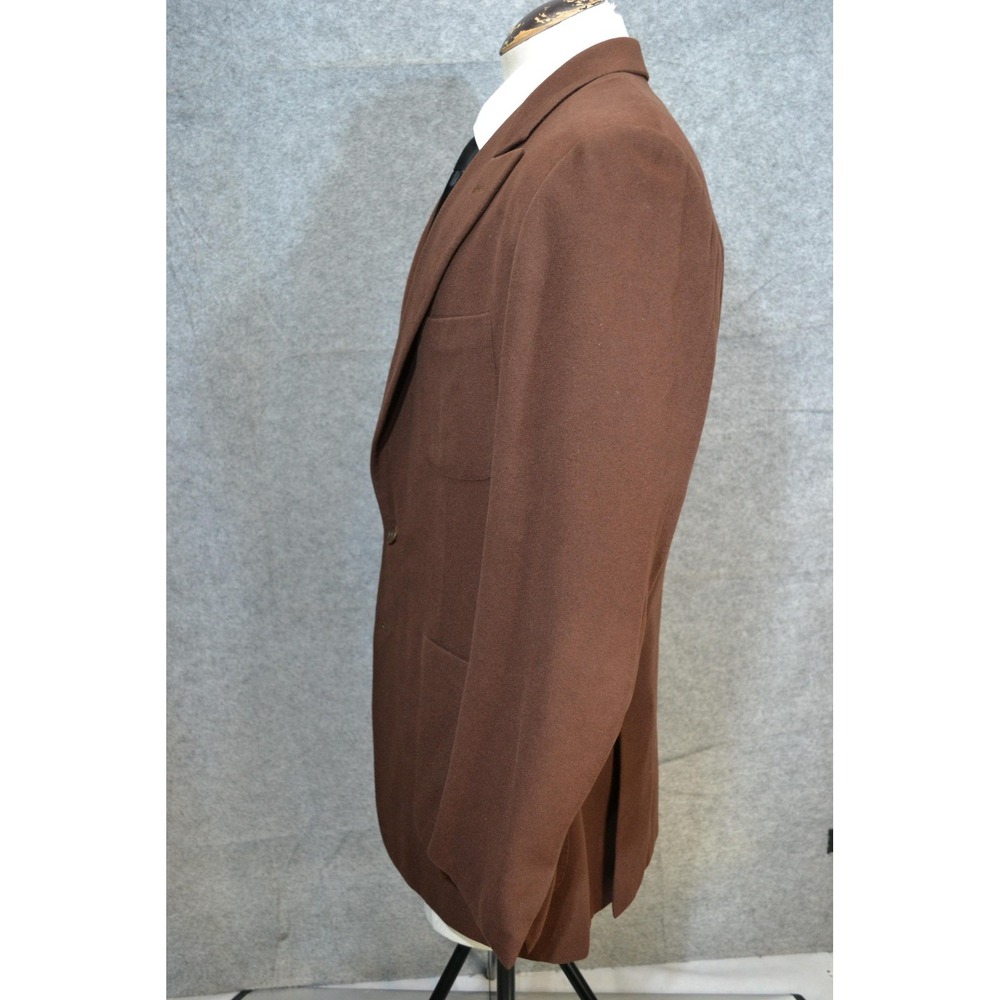 Luciano Barbera Sport Coat Men 42L Brown Cashmere Wool Patch Blazer Jacket Italy - Picture 4 of 16